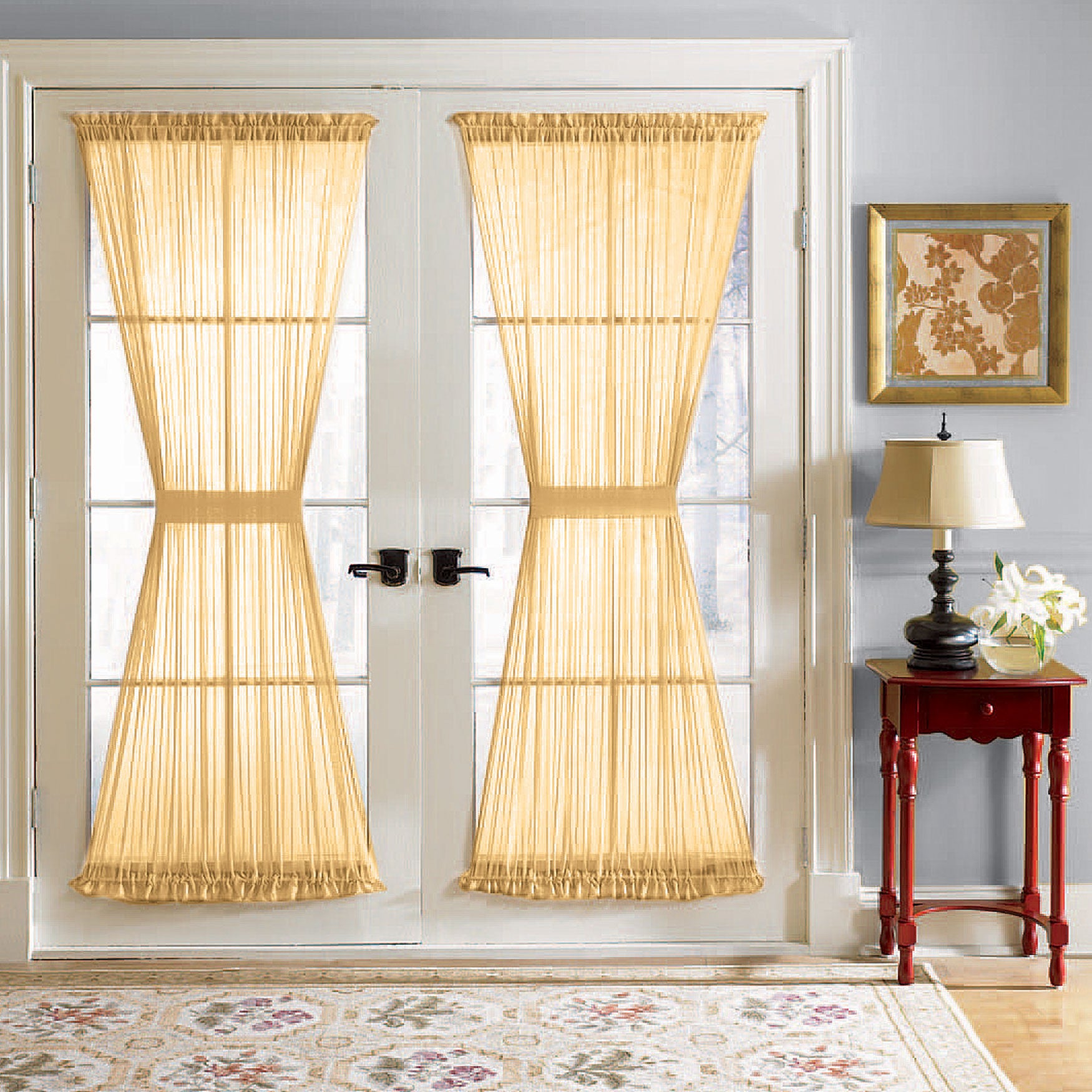 BH Studio Sheer Voile Door Panel With Tiebacks image number 0