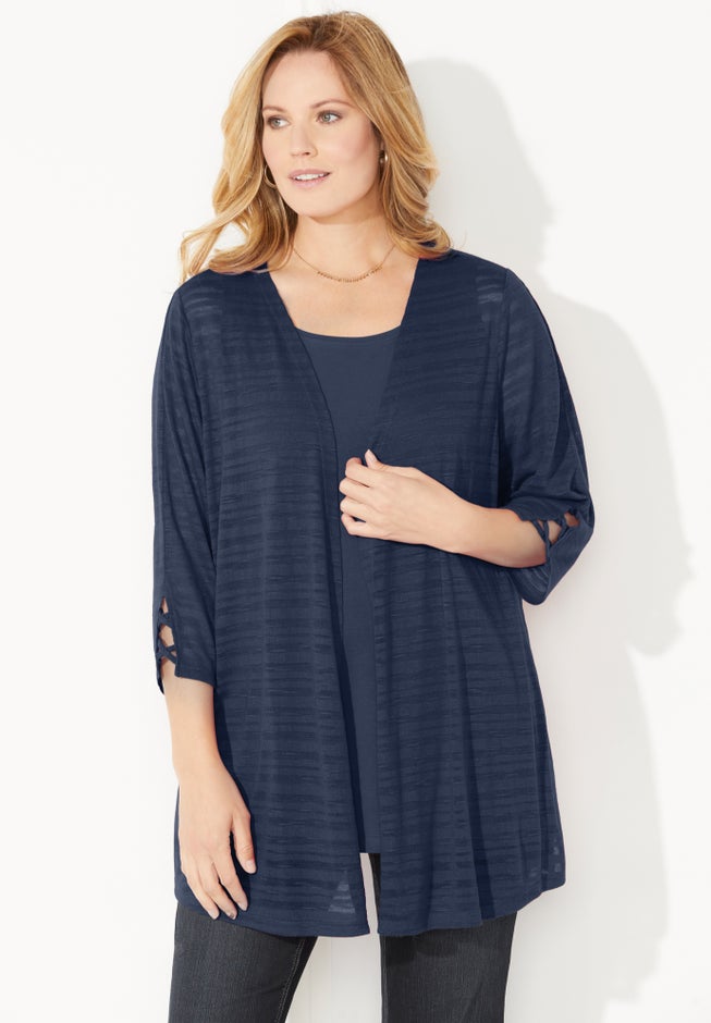 Shadow Stripe Cardigan image number 1