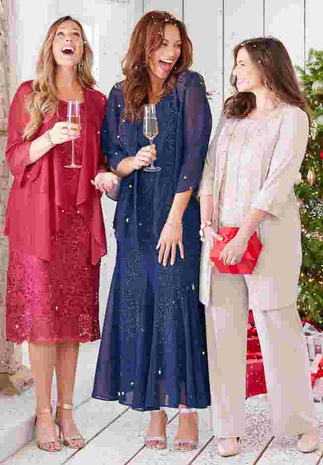 Sparkling Lace Jacket Dress image number 4