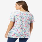 Waffle Thermal Satin Trim Tee image number null