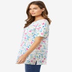 Waffle Thermal Satin Trim Tee image number null