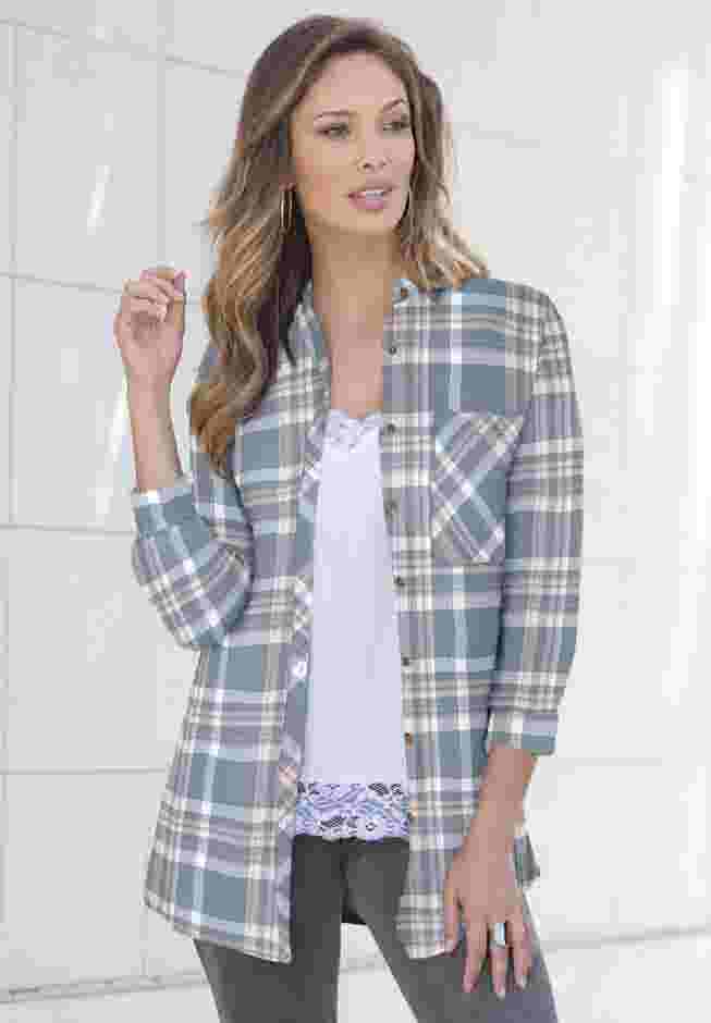 Plaid Flannel Tunic image number 3