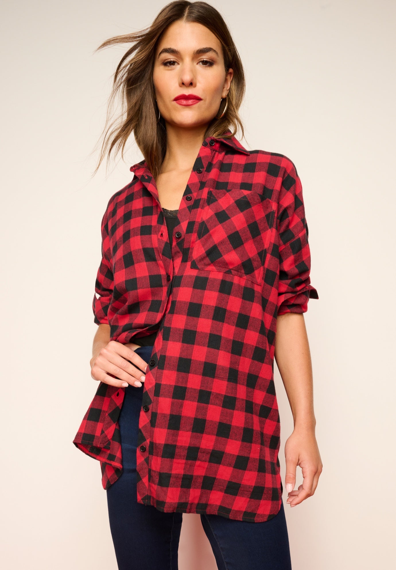 Plaid Flannel Tunic image number 0