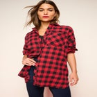 Plaid Flannel Tunic image number null