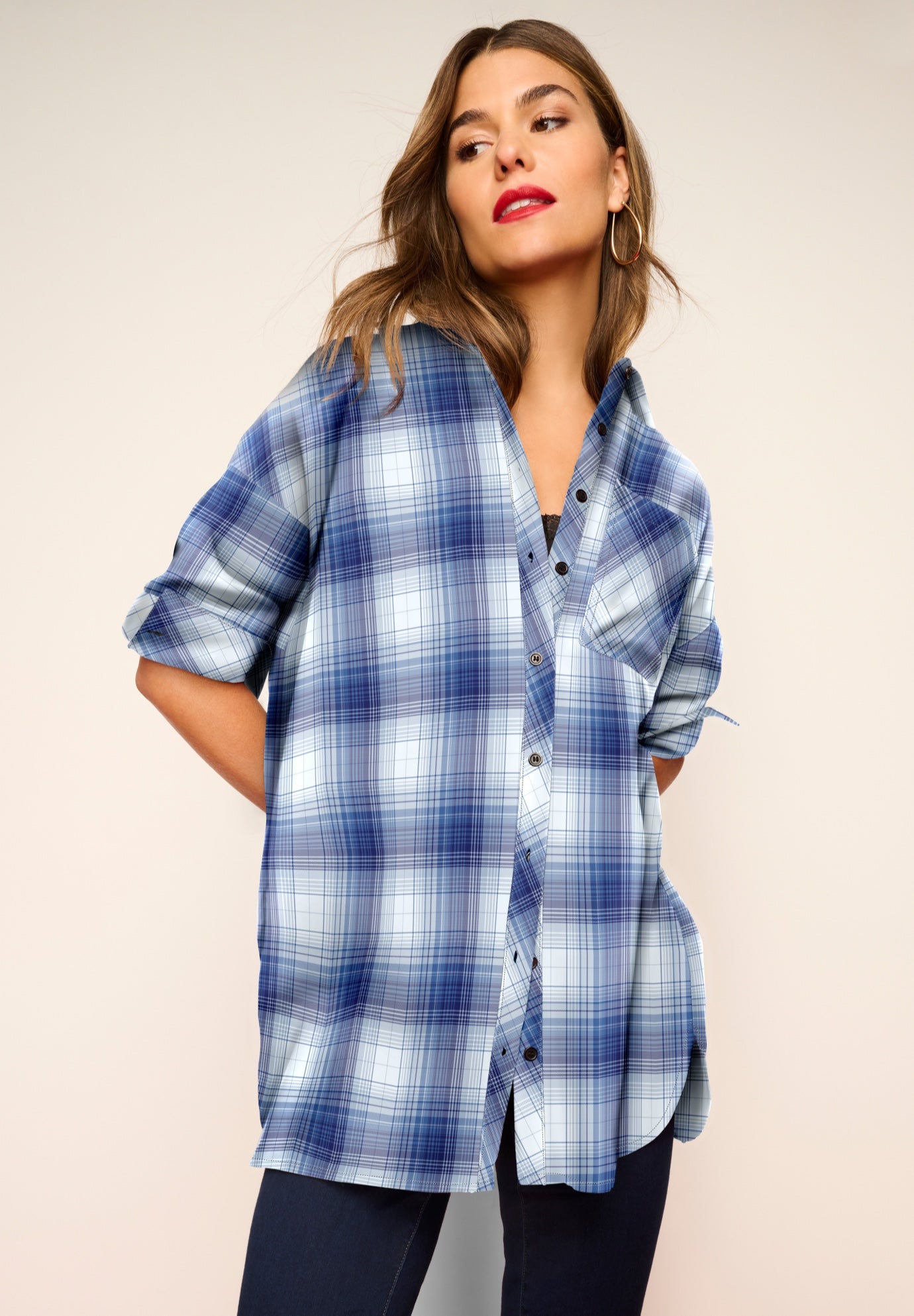 Plaid Flannel Tunic image number 0