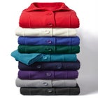 Double-Breasted Hooded Fleece Peacoat image number null