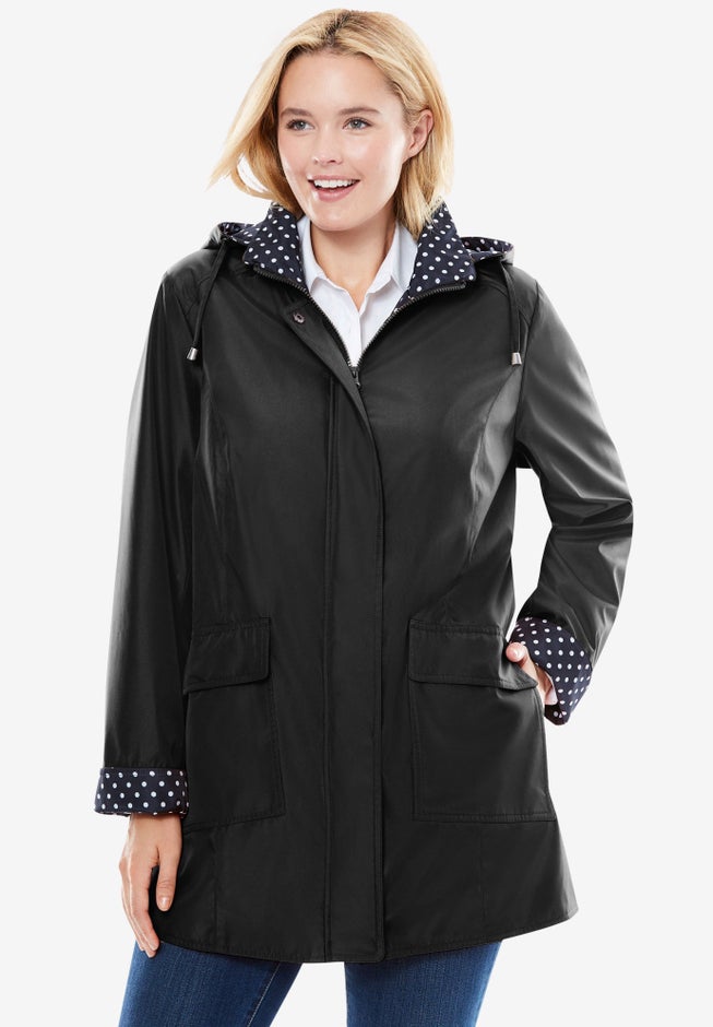 Dot Trim Raincoat image number 0