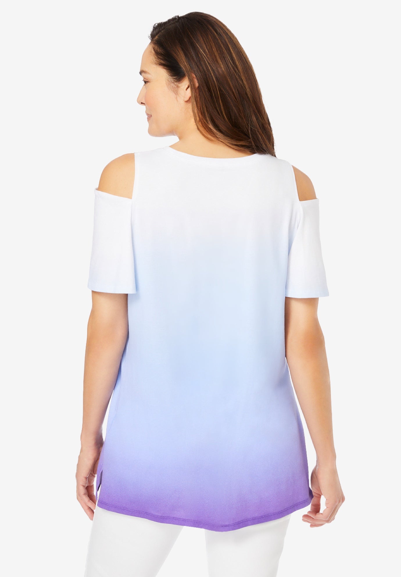 Short-Sleeve Cold-Shoulder Tee image number 1