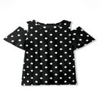 Short-Sleeve Cold-Shoulder Tee image number null