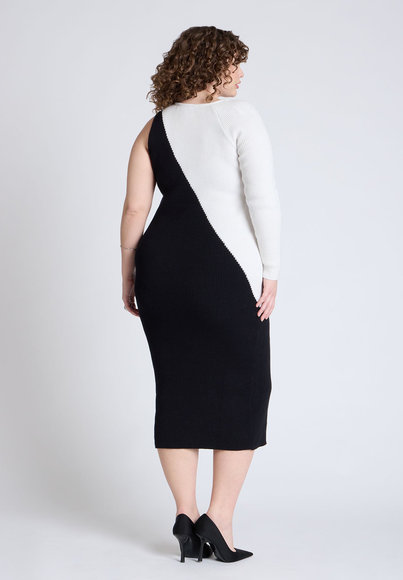 Colorblocked Asym Dress image number 1