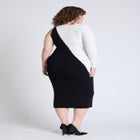 Colorblocked Asym Dress image number null