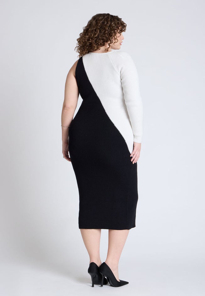 Colorblocked Asym Dress image number 1