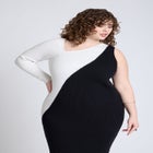 Colorblocked Asym Dress image number null