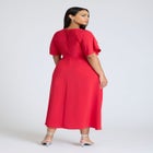 Seam Detail Relaxed Midi Dress image number null