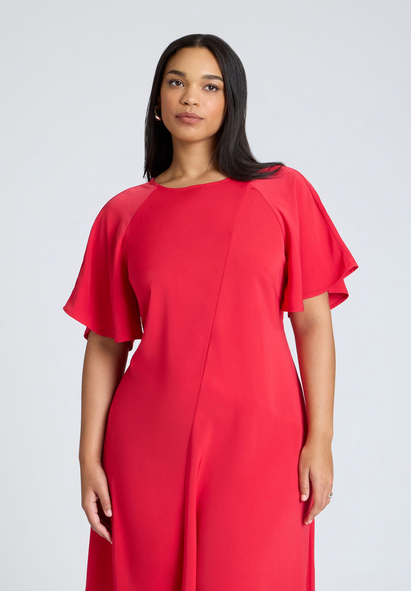 Seam Detail Relaxed Midi Dress image number 2