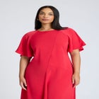 Seam Detail Relaxed Midi Dress image number null