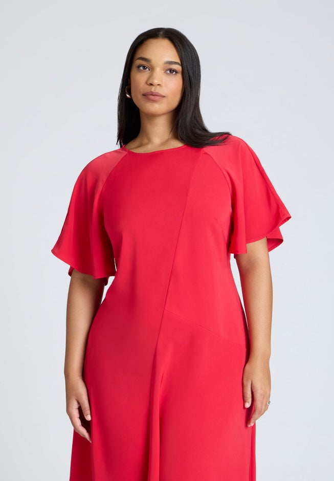 Seam Detail Relaxed Midi Dress image number 2