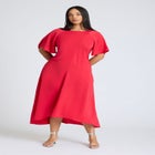 Seam Detail Relaxed Midi Dress image number null