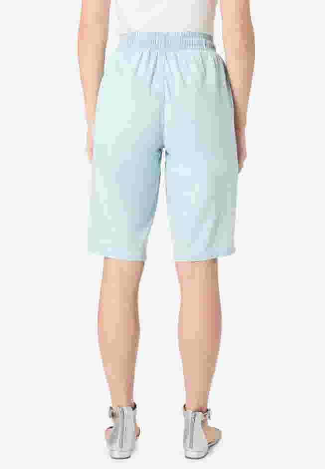 Embroidered Chambray Bermuda Shorts image number 1