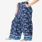 Plus Size Printed Wide Leg Pant image number null