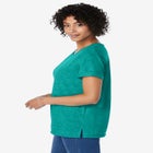 Marled Cuffed-Sleeve Tee image number null