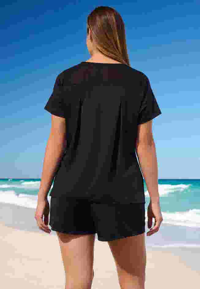 Mesh Yoke Swim Tee image number 1