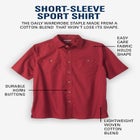 Solid Wrinkle-Resistant Short Sleeve Button Down image number null