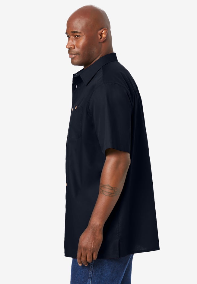 Solid Wrinkle-Resistant Short Sleeve Button Down image number 2