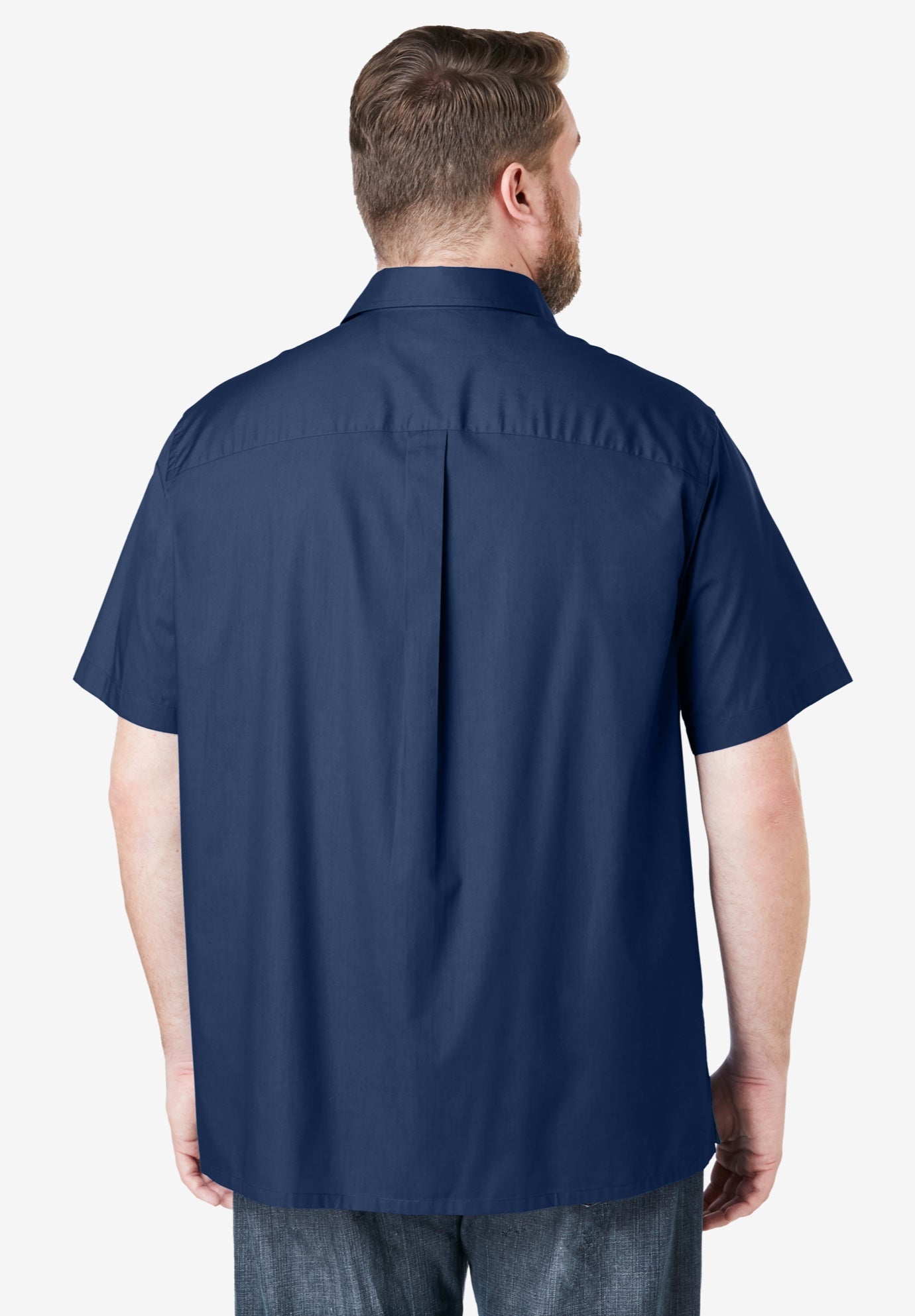 Solid Wrinkle-Resistant Short Sleeve Button Down image number 1