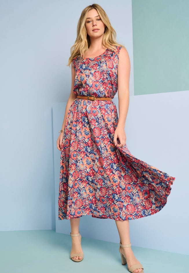 Printed Maxi Dress image number null