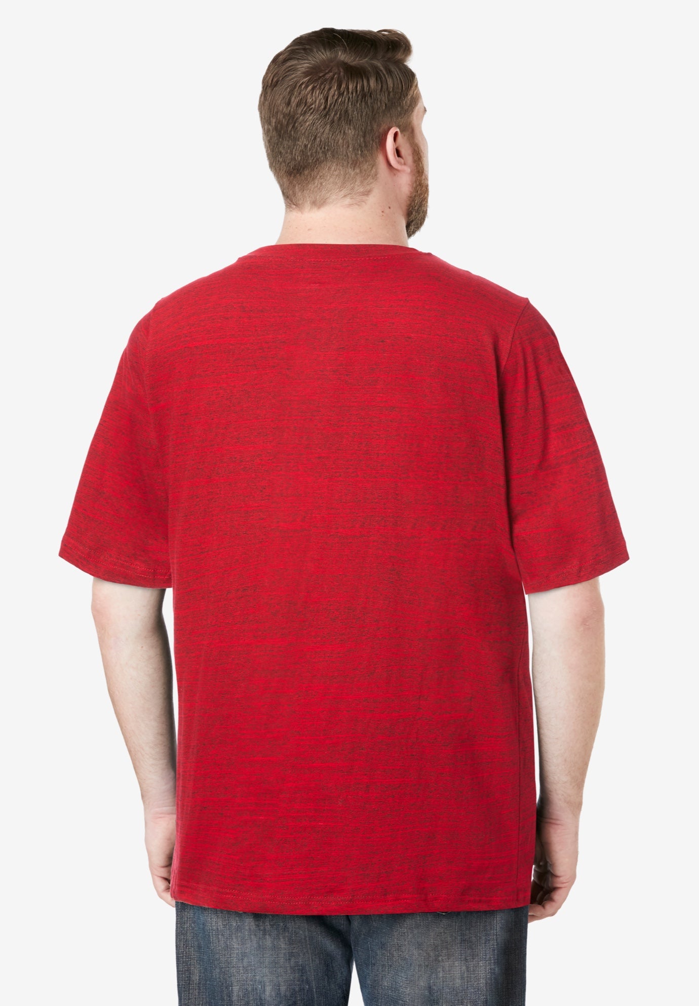 Shrink-Less&trade; Lightweight Pocket Crewneck T-Shirt image number 1
