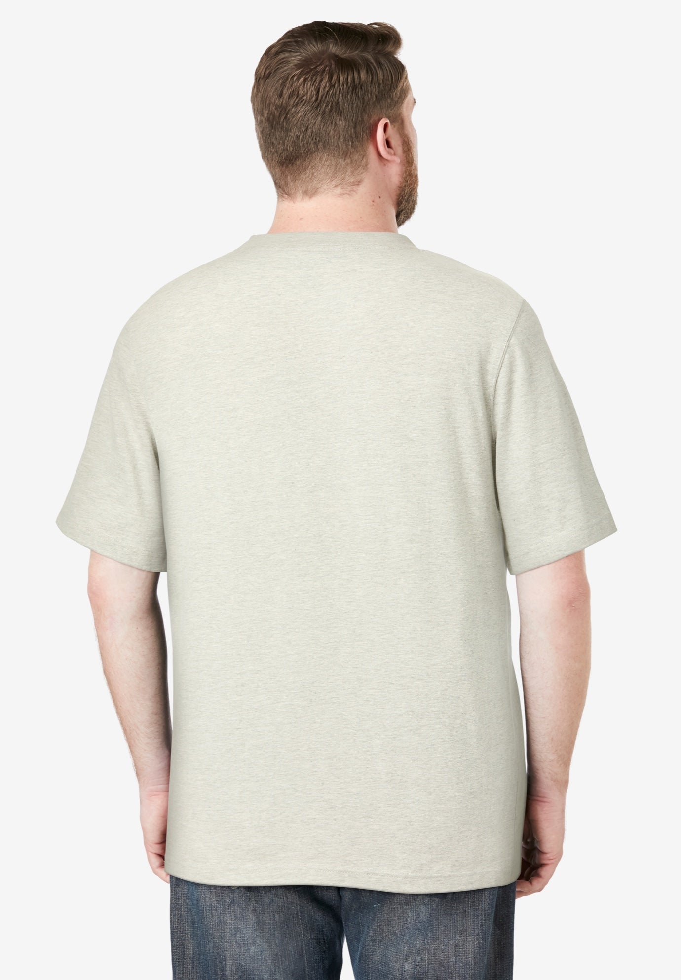 Shrink-Less&trade; Lightweight Pocket Crewneck T-Shirt image number 1