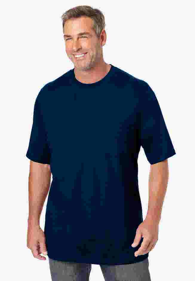 Shrink-Less Lightweight Pocket Crewneck T-Shirt image number 3