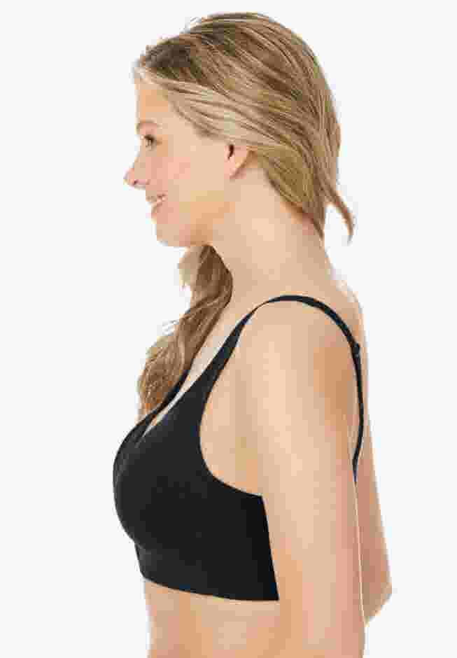 Wireless Front-Close Cotton Comfort Bra image number 2