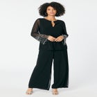 Mesh Overlay Embellished Top image number null