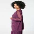 Mesh Overlay Cardigan and Tank Set. image number null