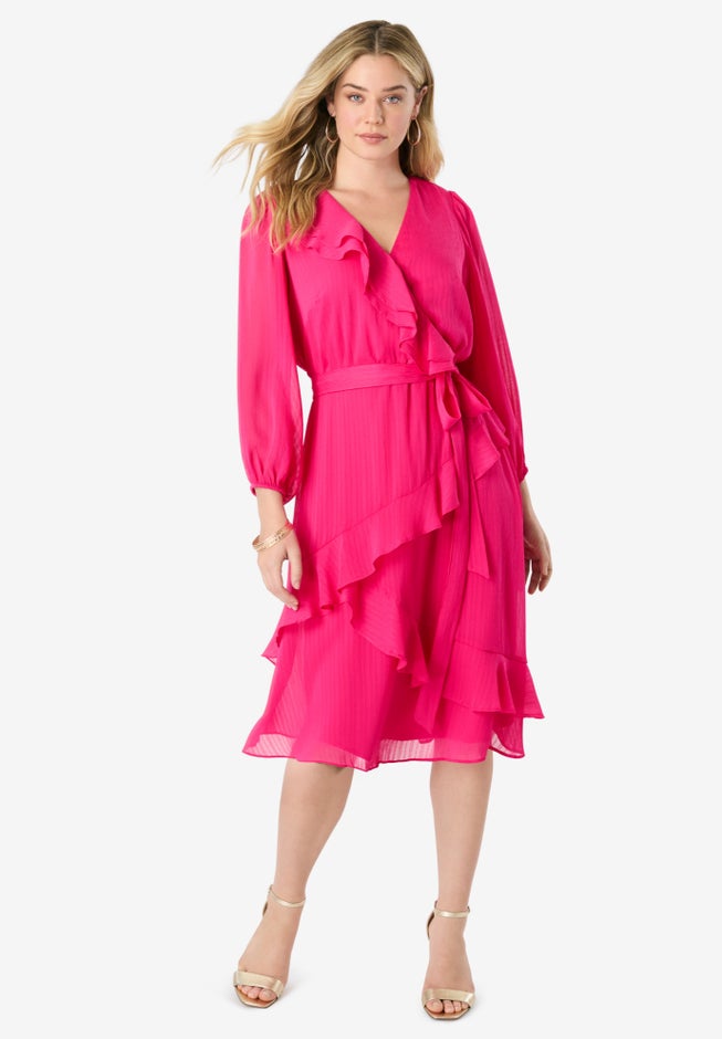 Chiffon Wrap Dress image number null