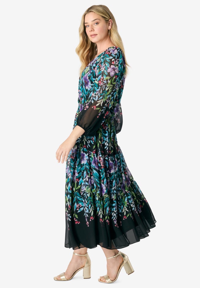 Georgette Tiered Dress image number null
