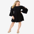 Cold Shoulder Fit-and-Flare Dress image number null