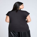 Satin Notch Collar Blouse image number null