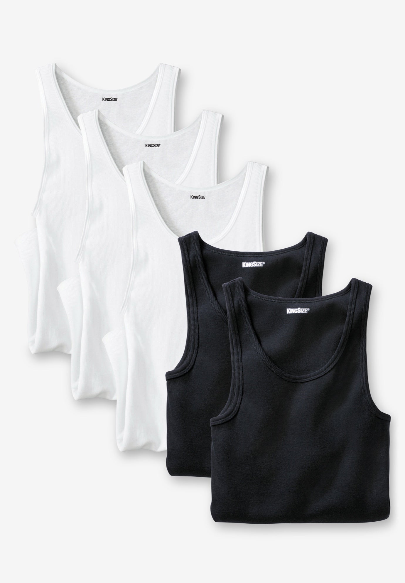 Ribbed Cotton Tank Undershirt 5-pack image number 0