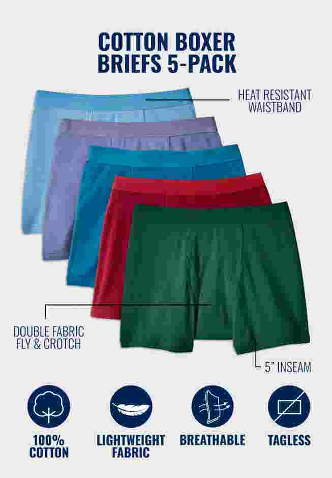 Cotton Boxer Briefs 5-Pack image number 1