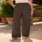 Plus Size Pull-On Wide Leg Soft Knit Pant image number null
