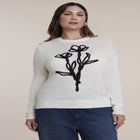 Fitted Illustrative Sweater image number 0