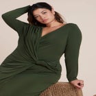 Twist Detail Knit Maxi Dress image number null