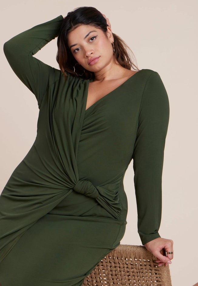 Twist Detail Knit Maxi Dress image number 2