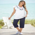 Embroidered V-Neck Tunic image number 4
