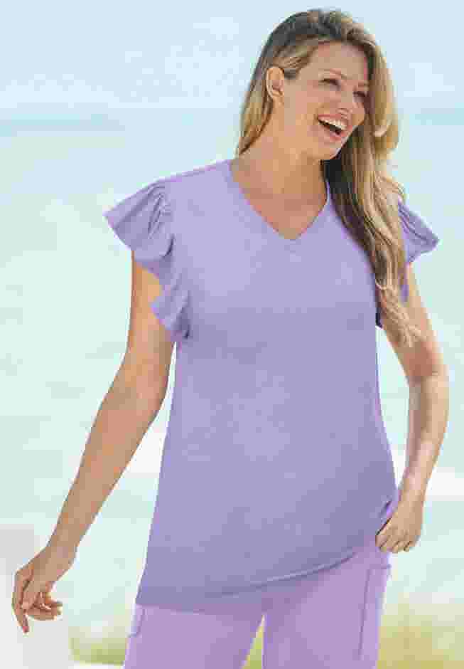 Embroidered V-Neck Tunic image number 0