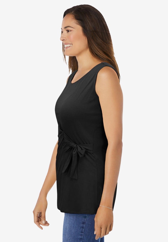 Sleeveless Side Tie Tank image number 2