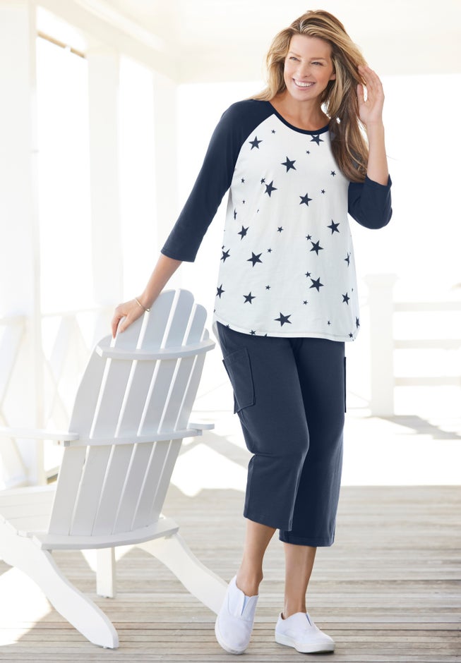 Knit Cargo Capri image number 4